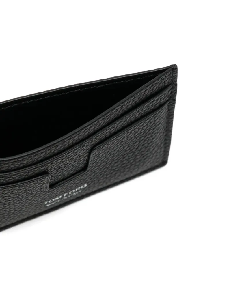 Tom Ford — Logo-print grained-leather cardholder — Photo 3 of 3